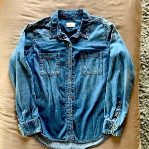 Denim button down